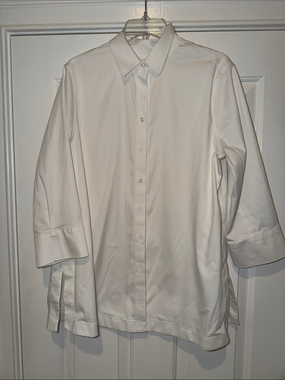 Chico's White Men's Long-Sleeve Button-Up Dress Shirt